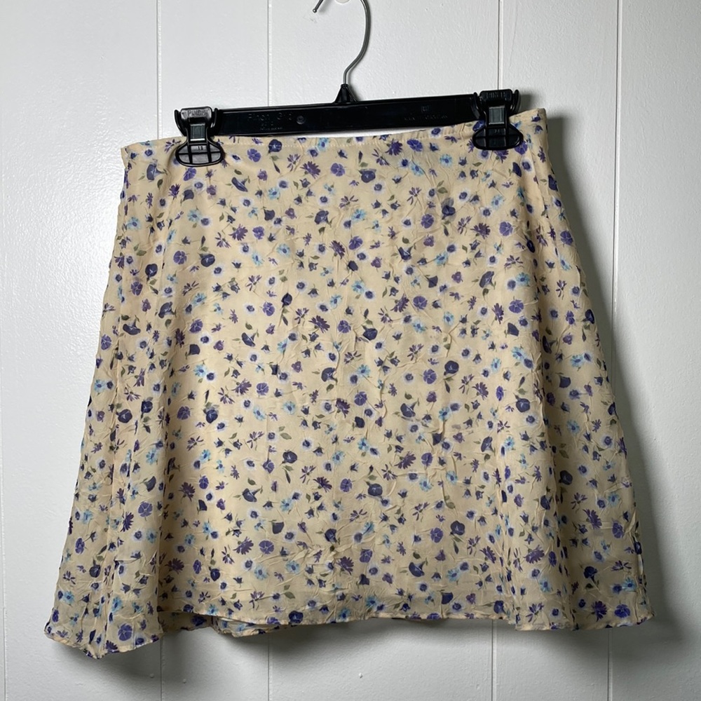 Vintage Yellow Floral Skirt